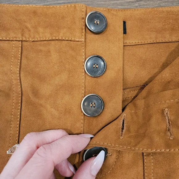 Zara TRF Collection Faux Suede Mini Skirt - SIZE M - Picture 8 of 16